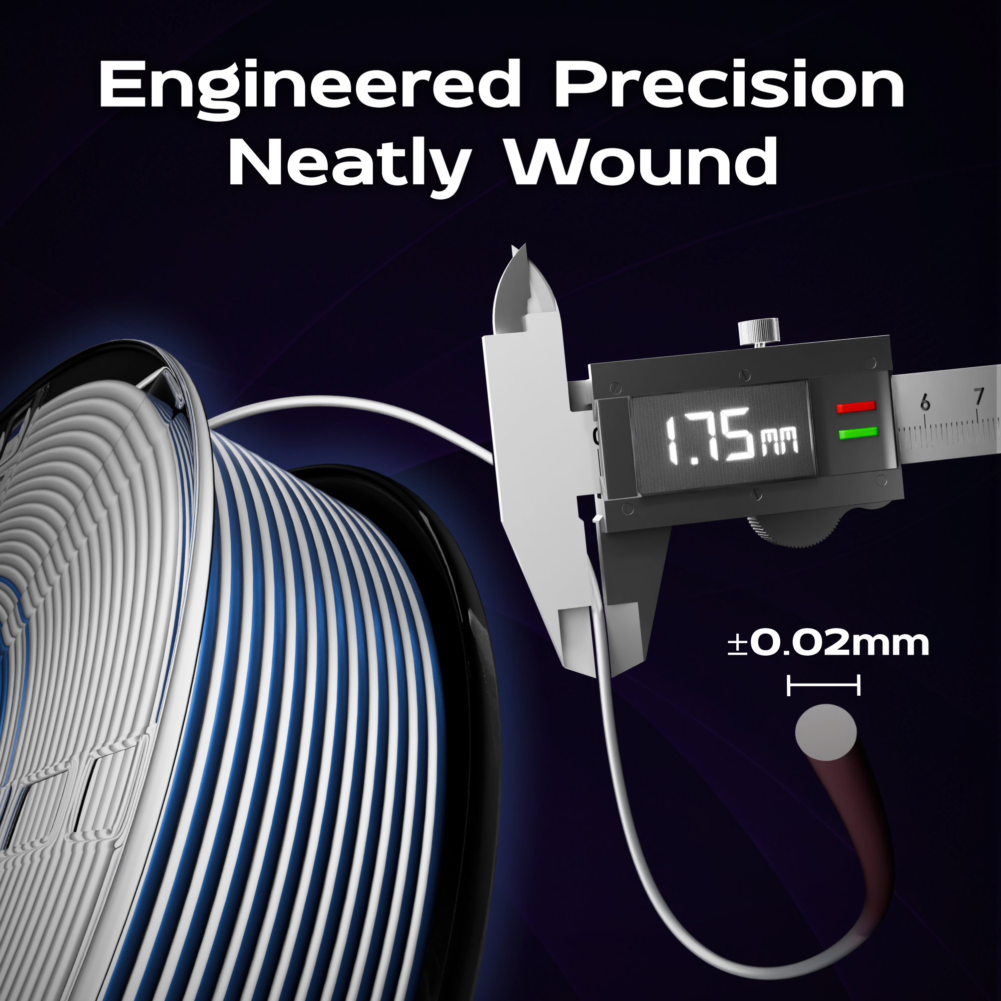 Lunar Depth (Silver Dark Blue) Bi Silk PLA 1kg