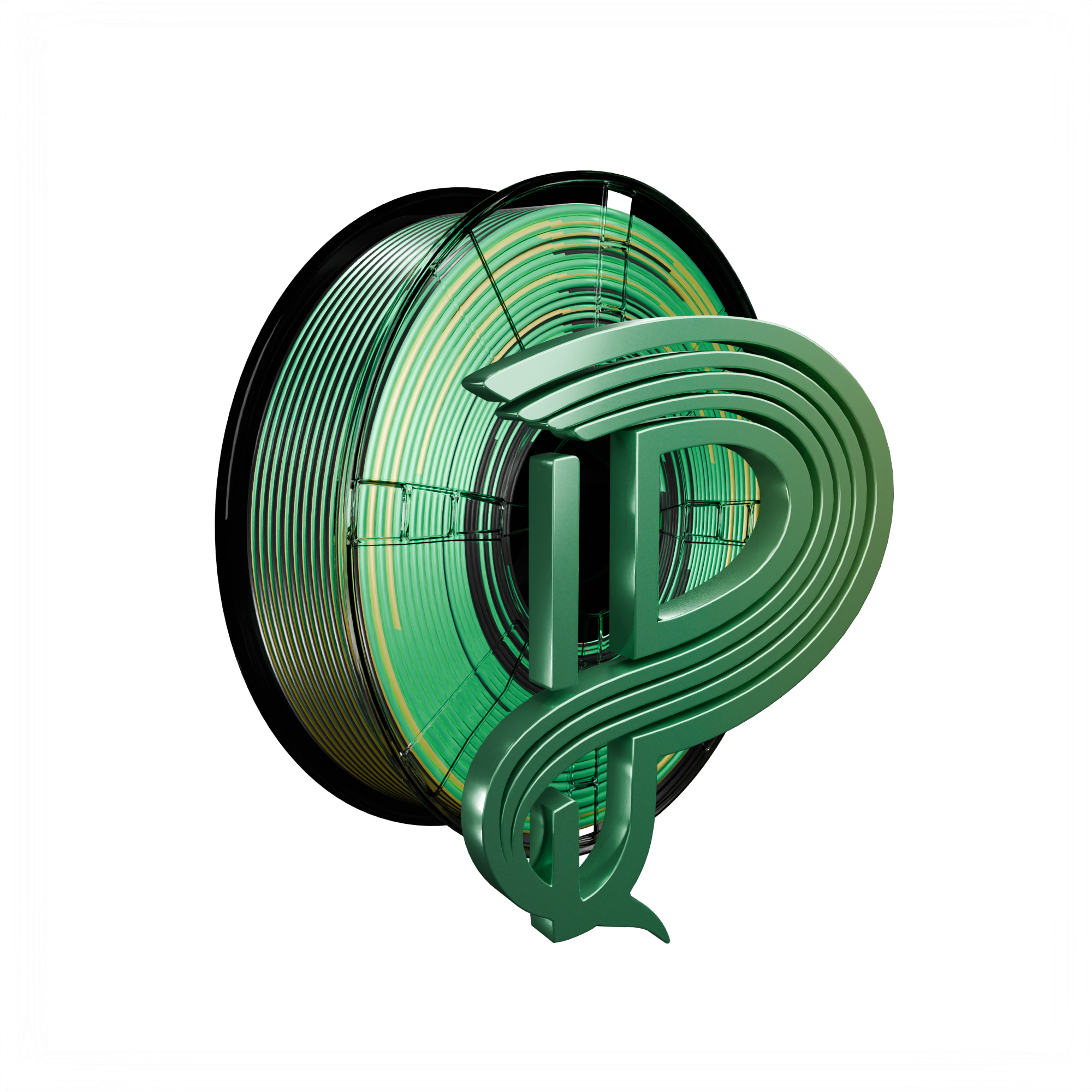 Dark green PLA filament spool for 3D printing Main image