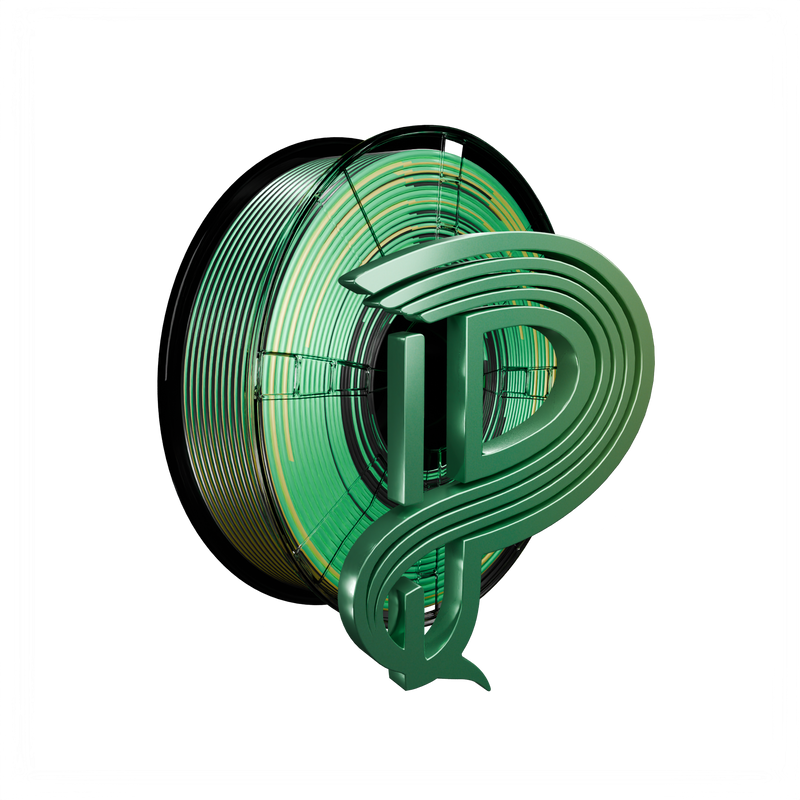 Dark green PLA filament spool for 3D printing