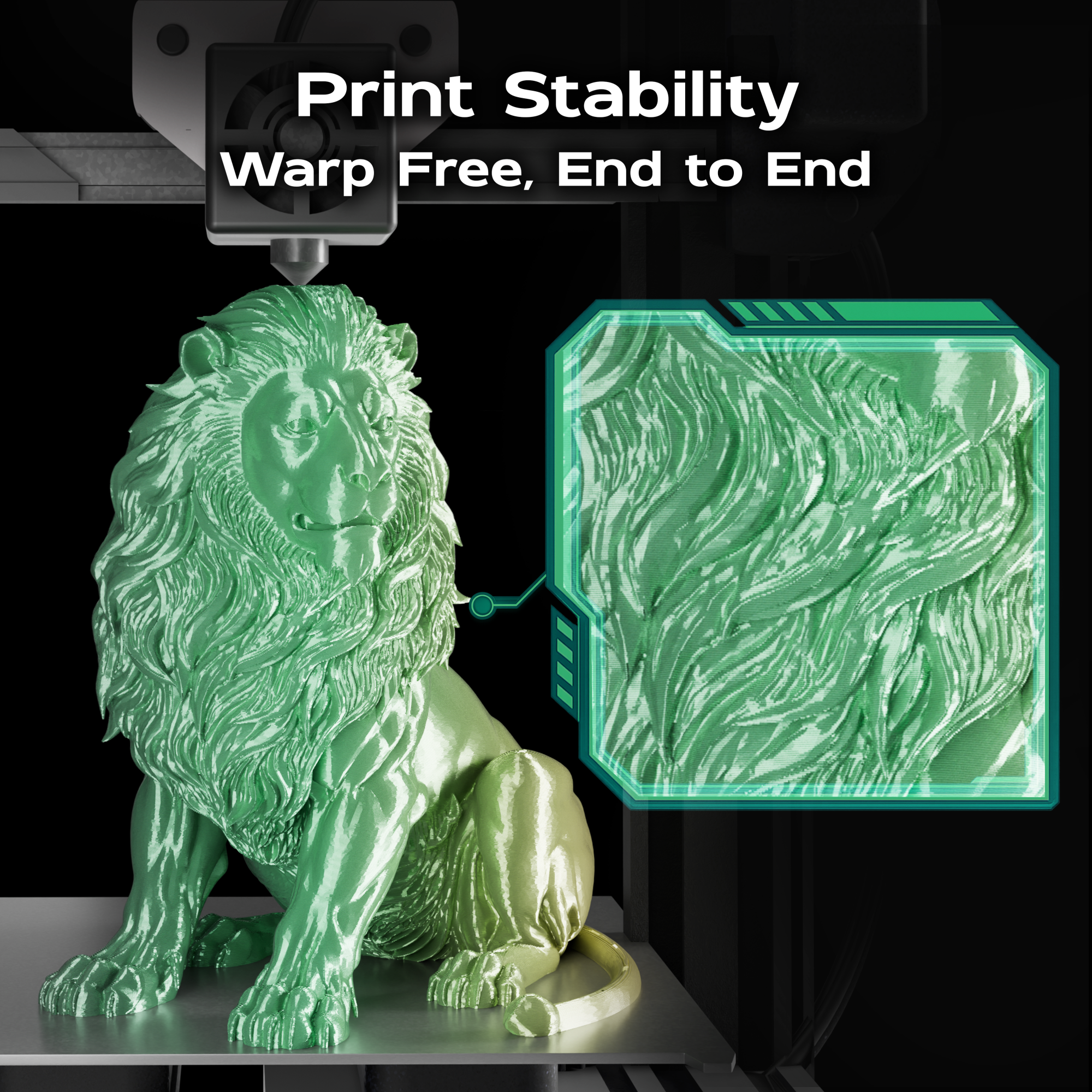 Emerald Solaris (Gold Green Black) Shiny Gradient PLA 1kg