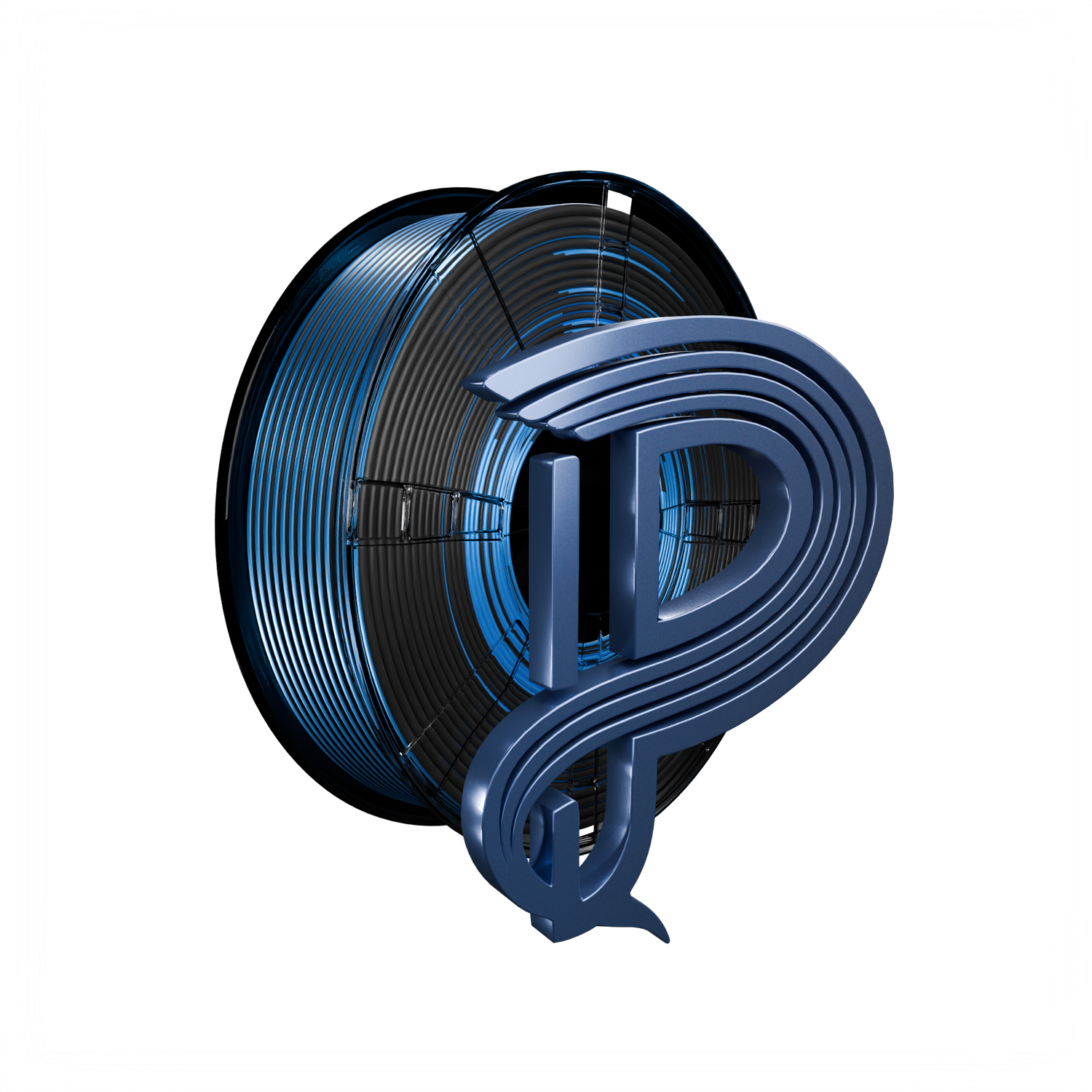 Green glitter PLA filament spool for 3D printing