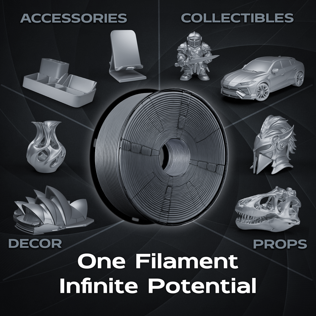 Titanium Grey Silk PLA 1kg