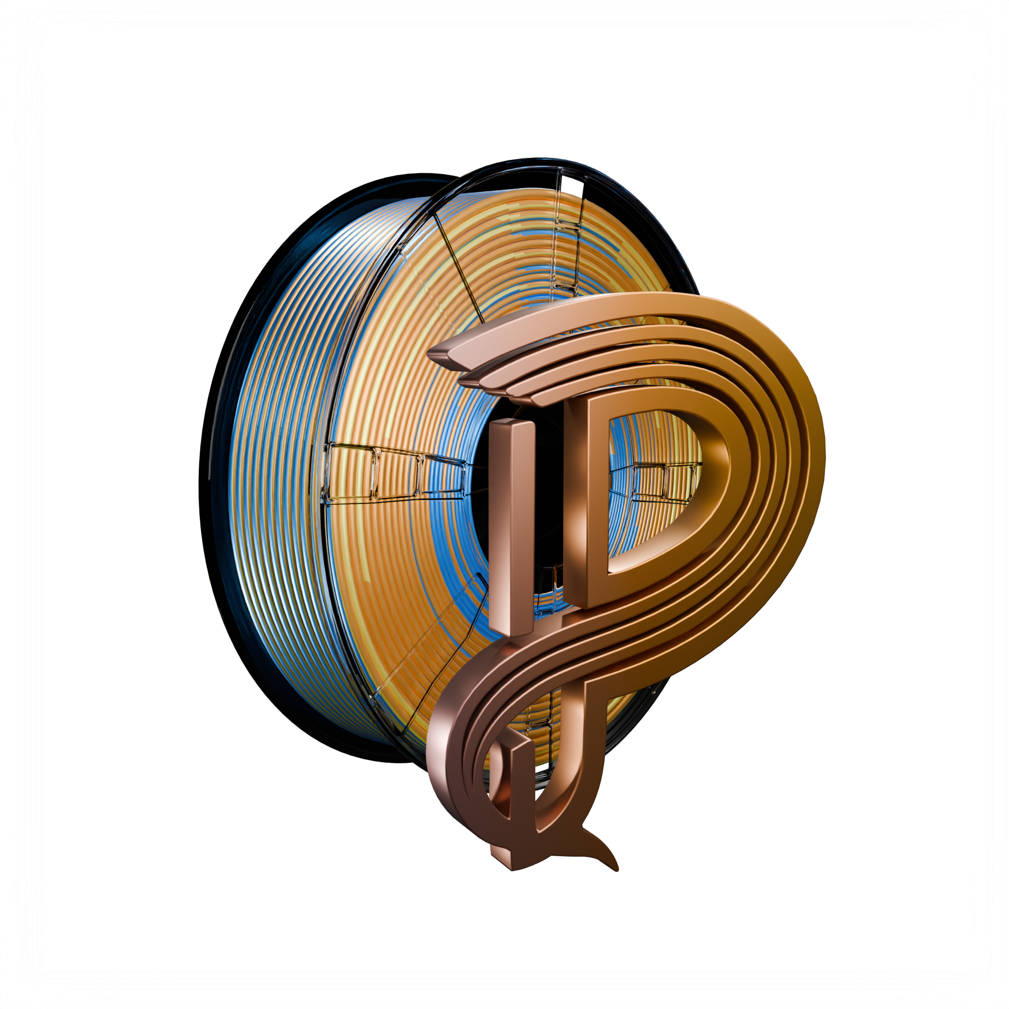 Golden Tide (Gold Copper Blue) Tri Silk PLA 1kg