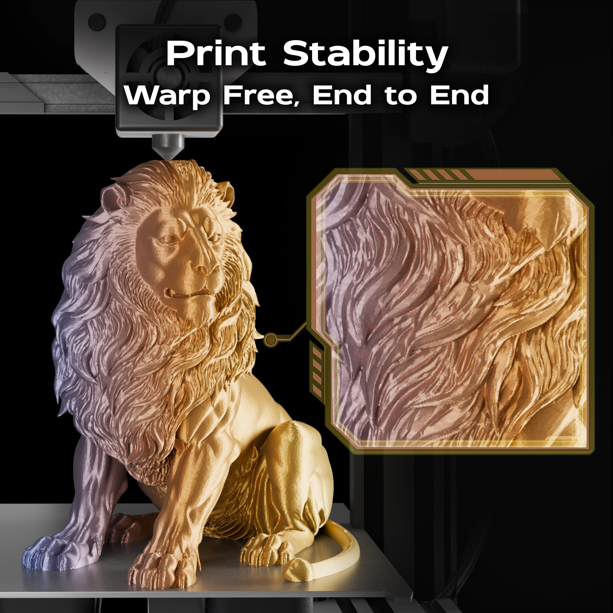 Golden Tide (Gold Copper Blue) Tri Silk PLA 1kg