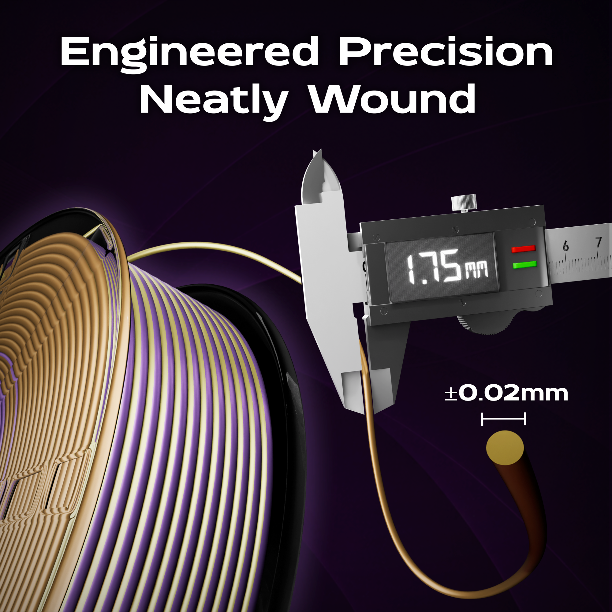 Twilight Gold (Gold Copper Purple) Tri Silk PLA 1kg