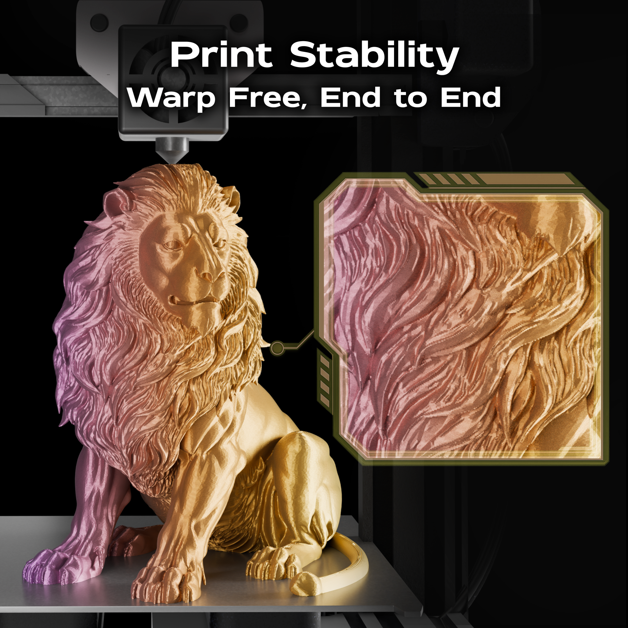 Twilight Gold (Gold Copper Purple) Tri Silk PLA 1kg