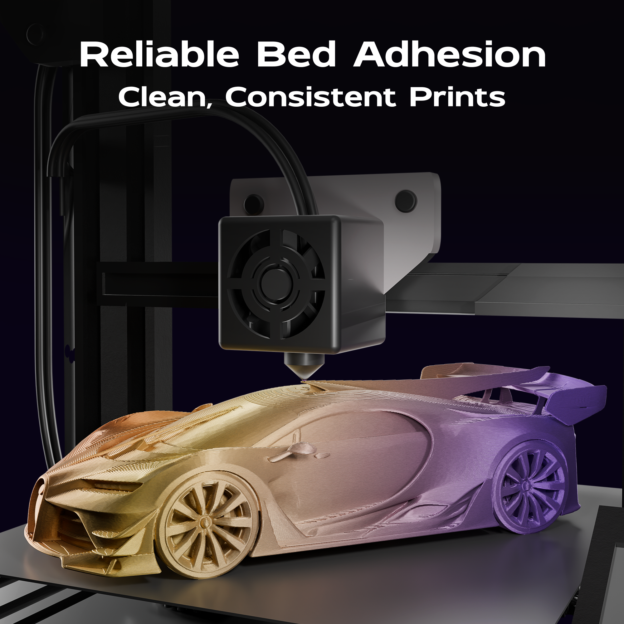 Golden Veil (Red Gold Purple) Tri Silk PLA 1kg