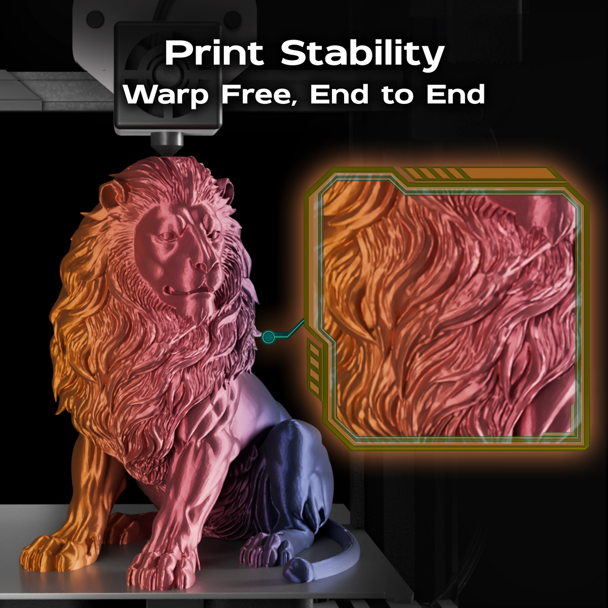 Solar Flare (Red Yellow Blue) Tri Silk PLA 1kg