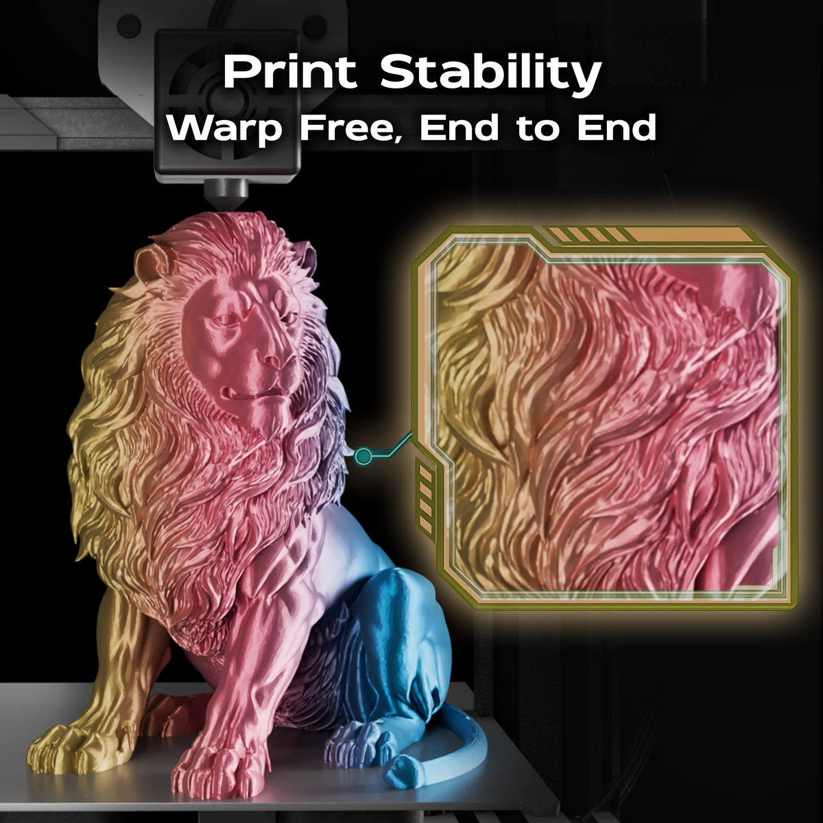 Neon Mirage (Blue Yellow Fuchsia) Tri Silk PLA 1kg