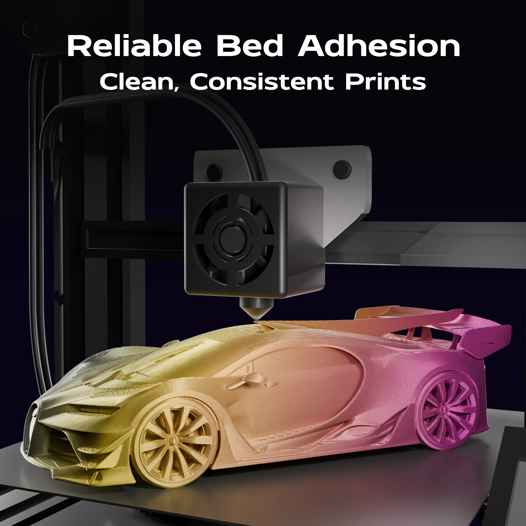 Neon Mirage (Blue Yellow Fuchsia) Tri Silk PLA 1kg