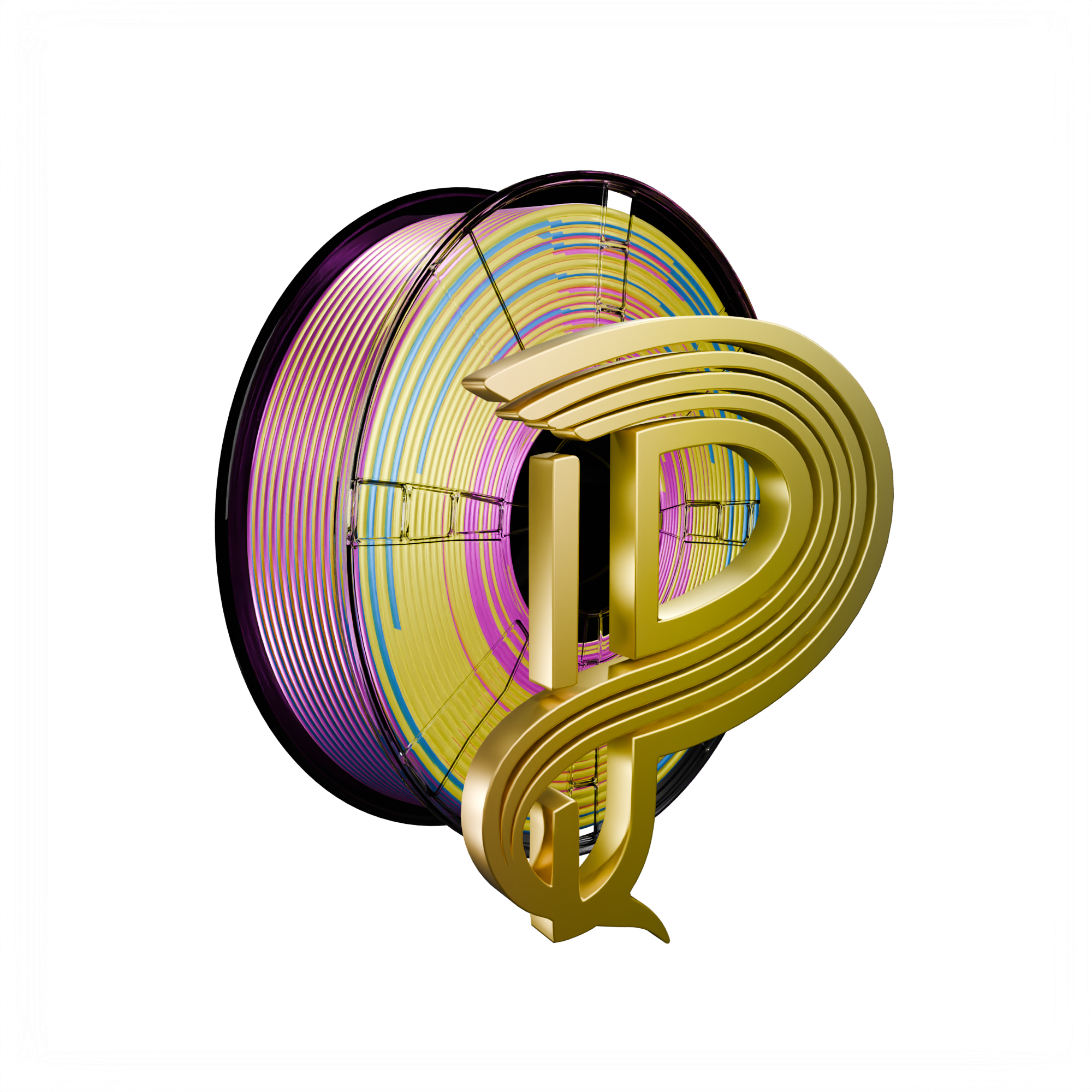 Neon Mirage (Blue Yellow Fuchsia) Tri Silk PLA 1kg Main image