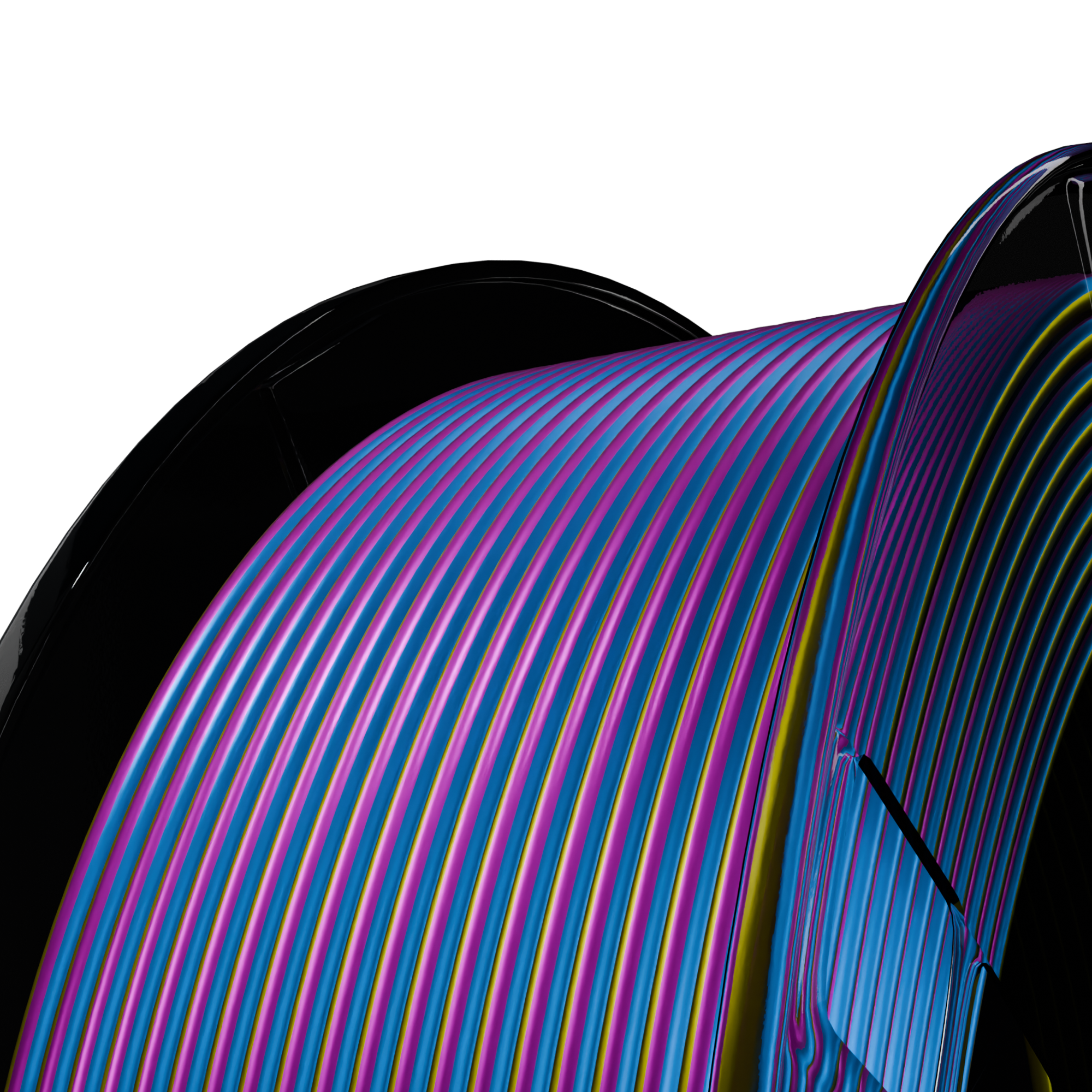 Neon Mirage (Blue Yellow Fuchsia) Tri Silk PLA 1kg Secondary image