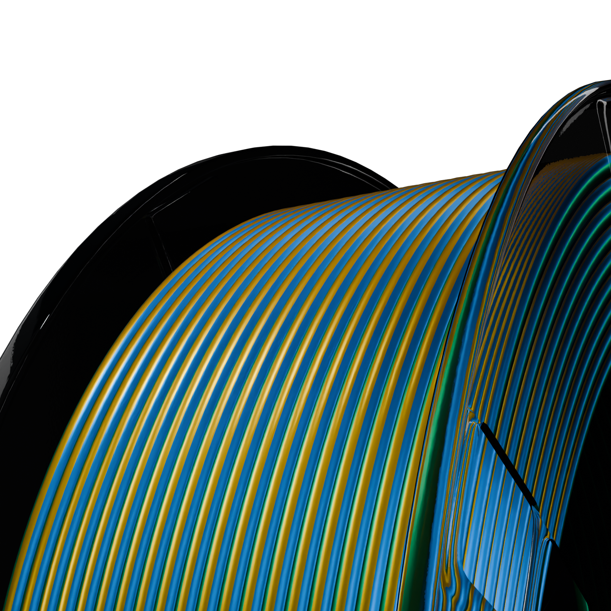 Tropical Current (Blue Green Orange) Tri Silk PLA 1kg Secondary image