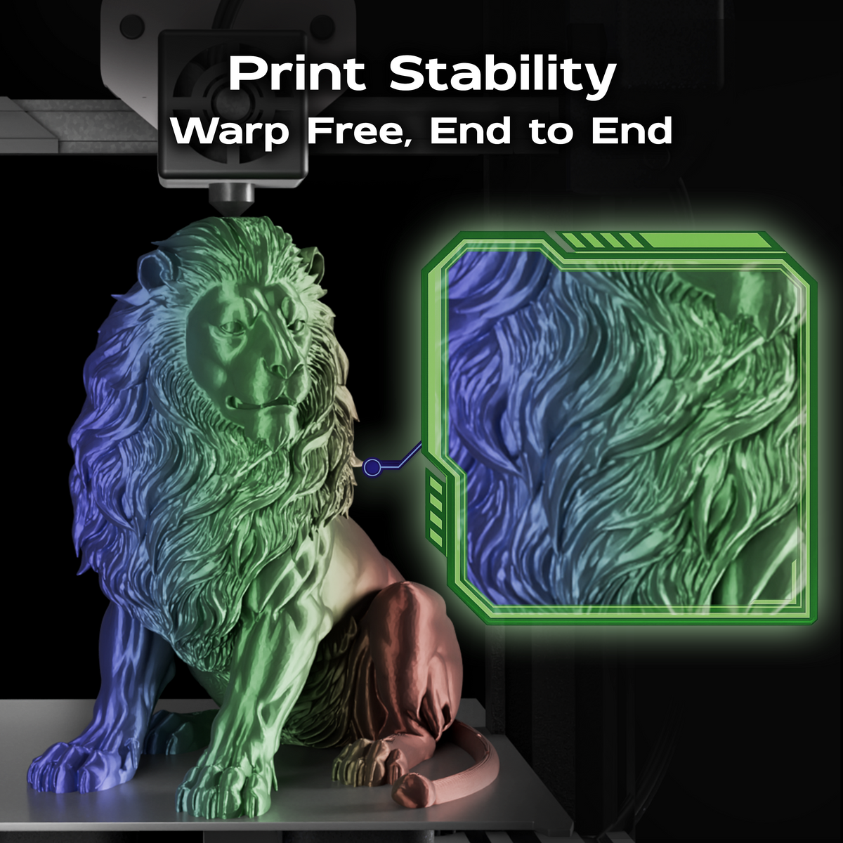 Terra Bloom (Green Purple Copper) Tri Silk PLA 1kg