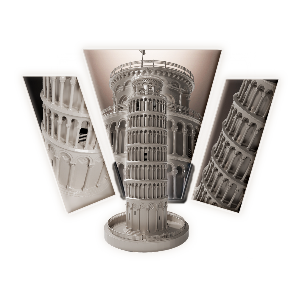 Leaning Tower of Pisa Monument 3D Print Model