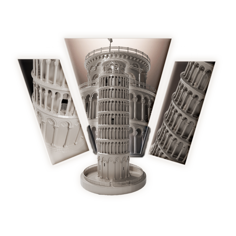 Leaning Tower of Pisa Monument 3D Print Model