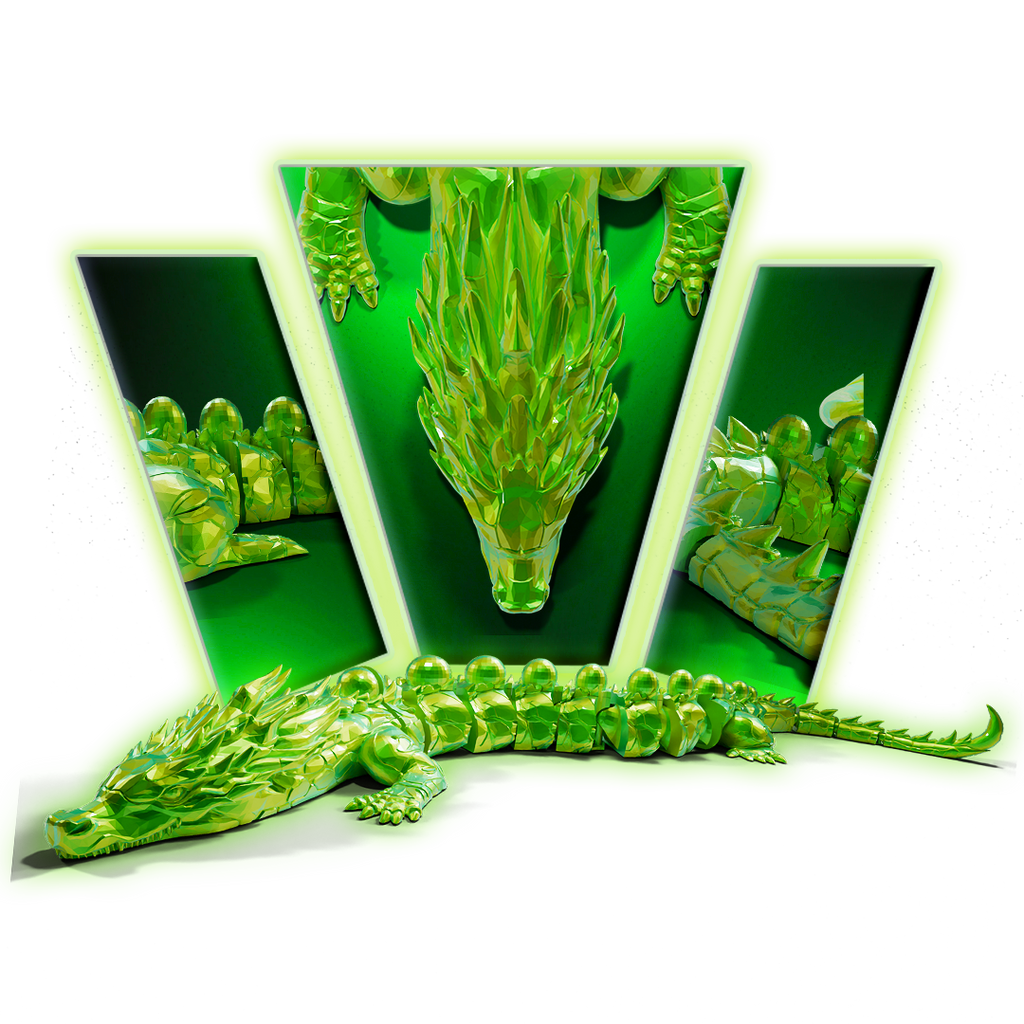 Poison Articulated Dragon 3D Print Model