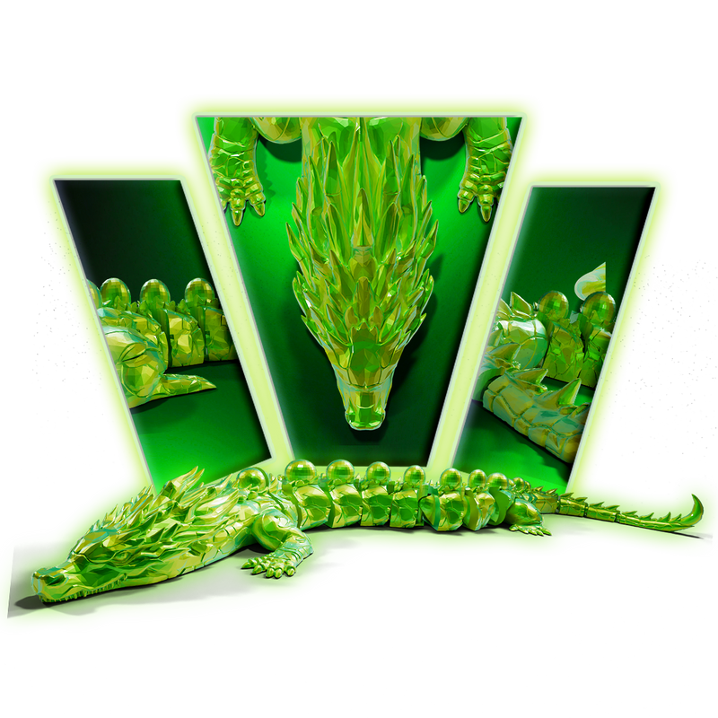 Poison Articulated Dragon 3D Print Model