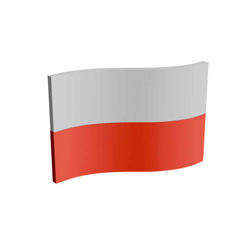 Poland Flag 3D Print Model