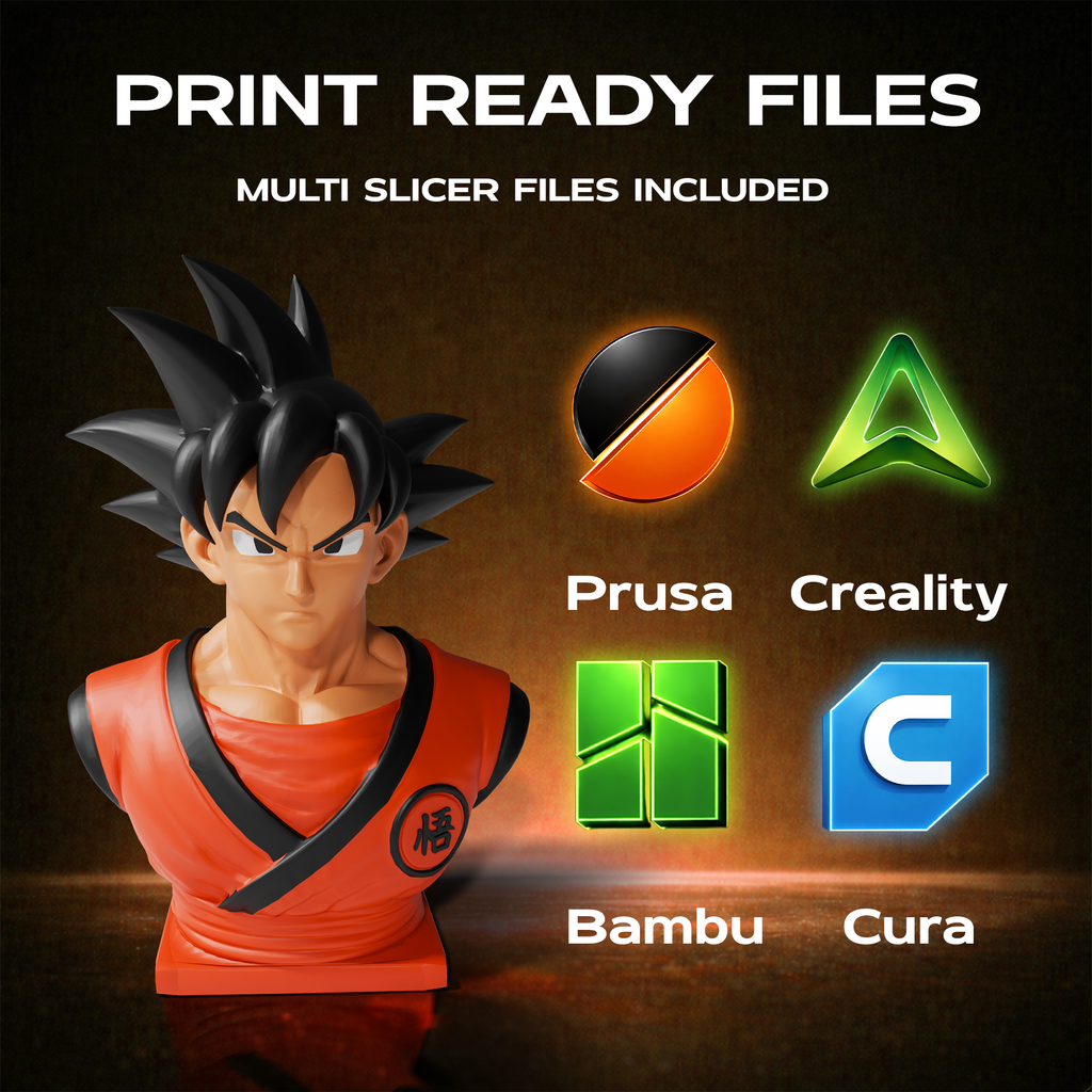 Goku Bust Dragon Ball 3D Print Model