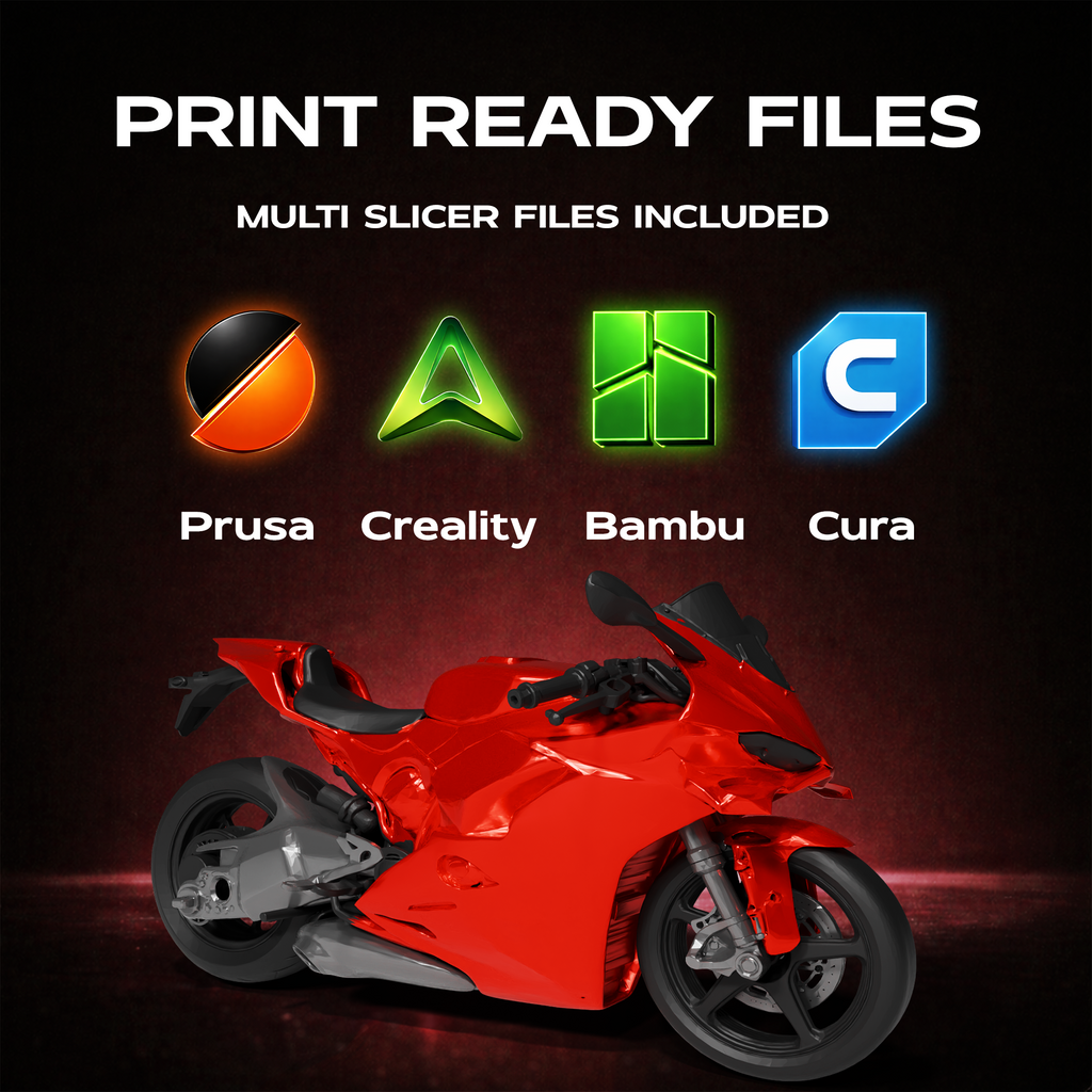 Ducati Panigale V4 Motorcycle 3D Print Model