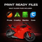 Ducati Panigale V4 Motorcycle 3D Print Model