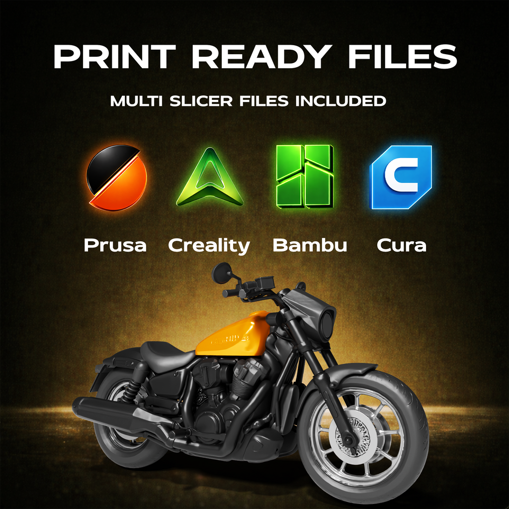 Harley-Davidson Fat Boy Motorcycle 3D Print Model
