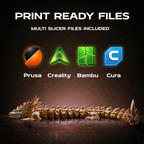 Ground Articulated Dragon 3D Print Model
