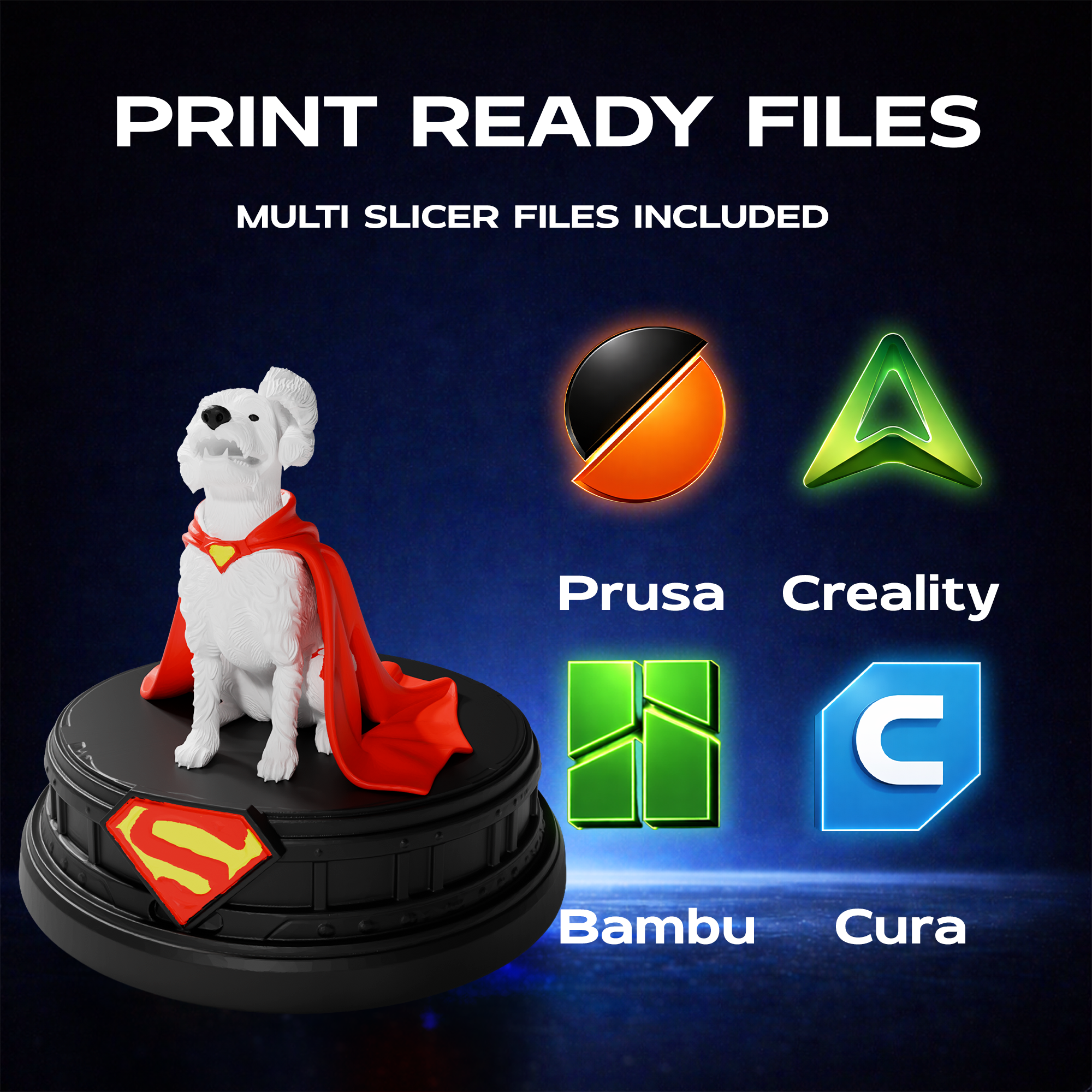 Superdog DC Character 3D Print Model