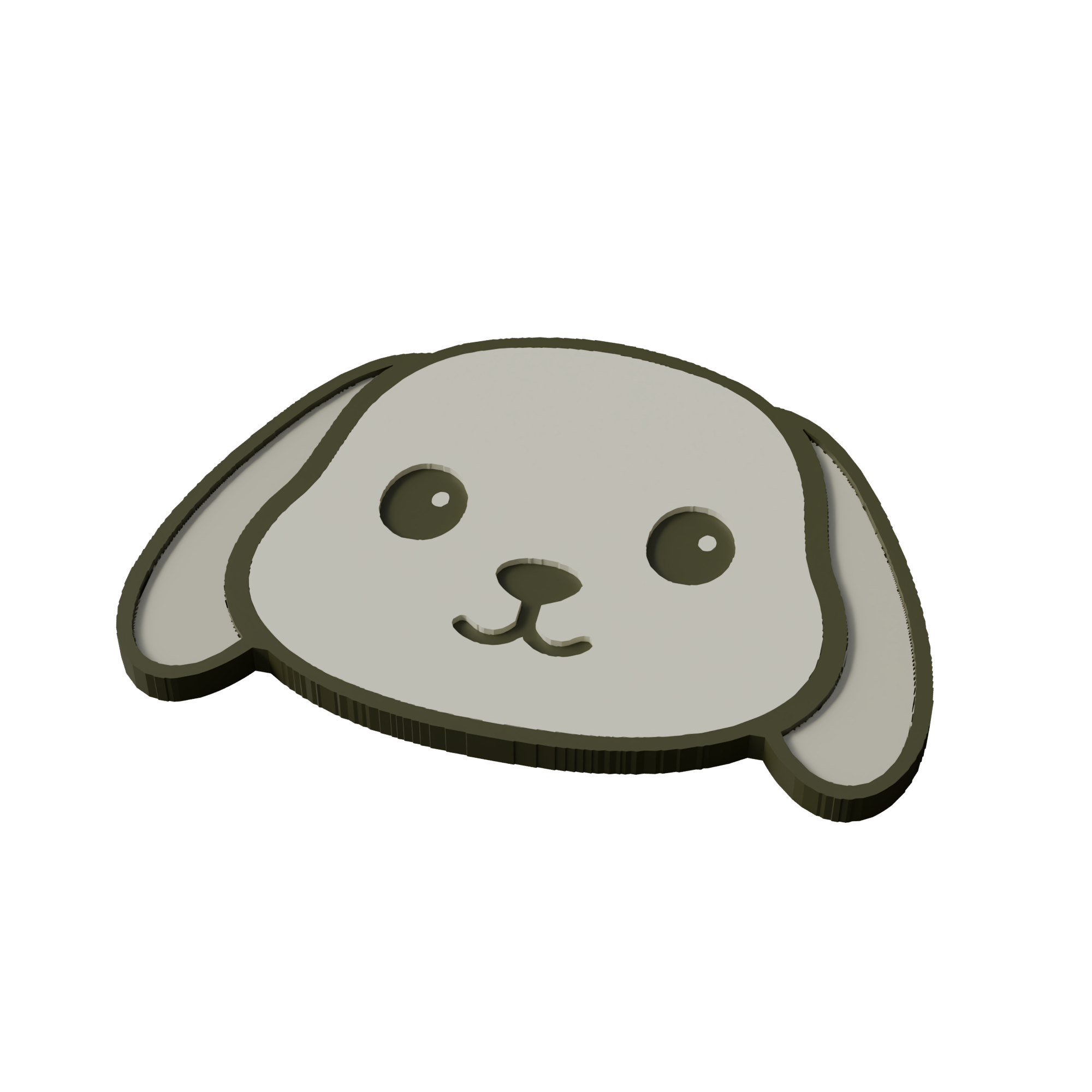 Holland Lop Rabbit Animal Coaster 3D Print Model Main image