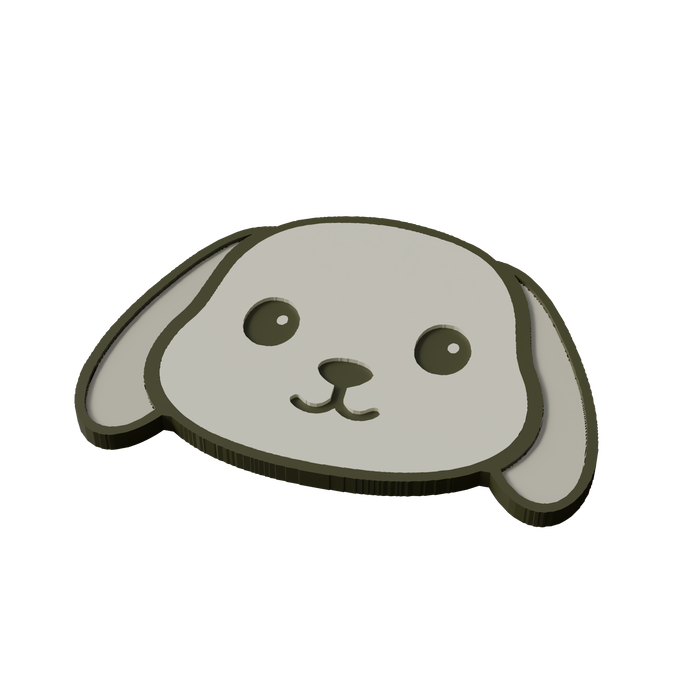 Holland Lop Rabbit Animal Coaster 3D Print Model