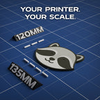 Northern Raccoon Animal Coaster 3D Print Model
