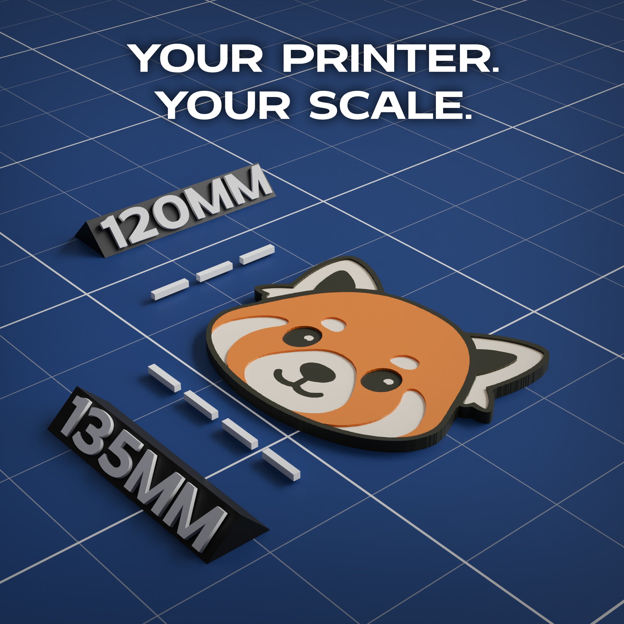 Red Panda Animal Coaster 3D Print Model Secondary image