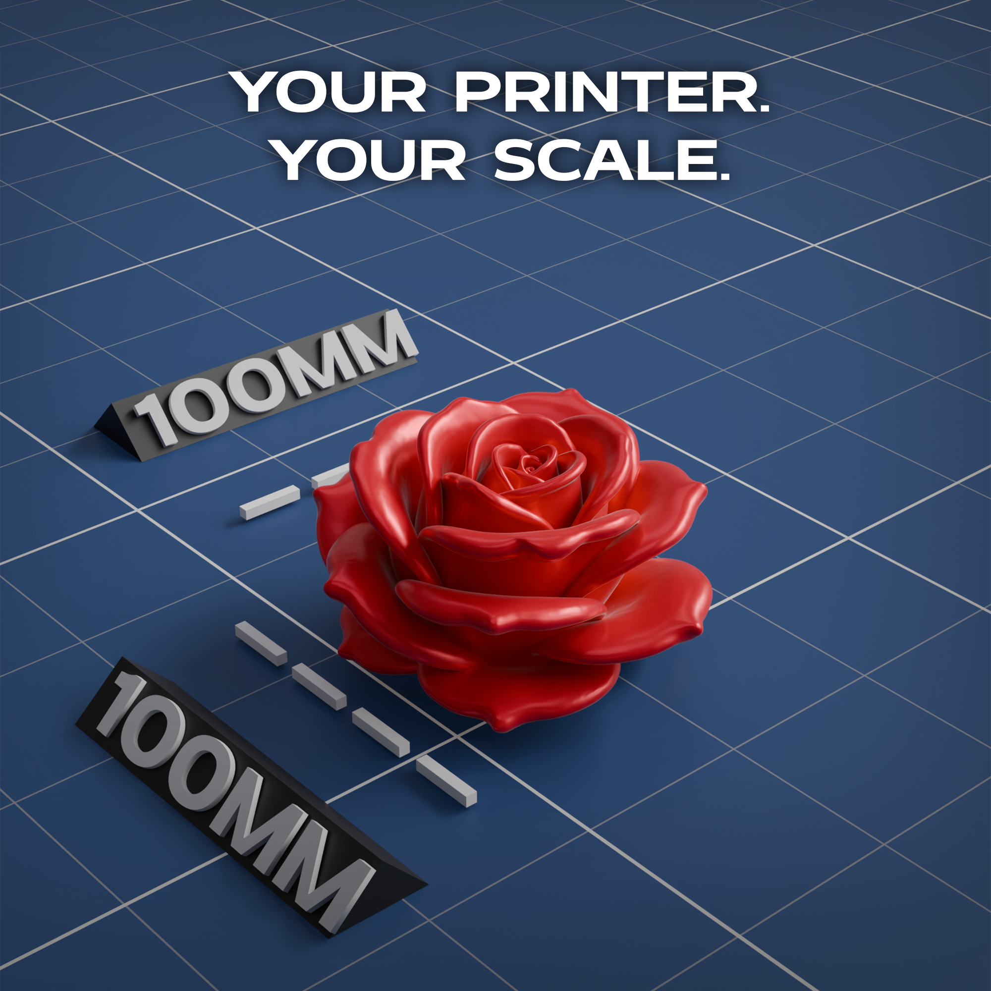 Rose Flower 3D Print Model