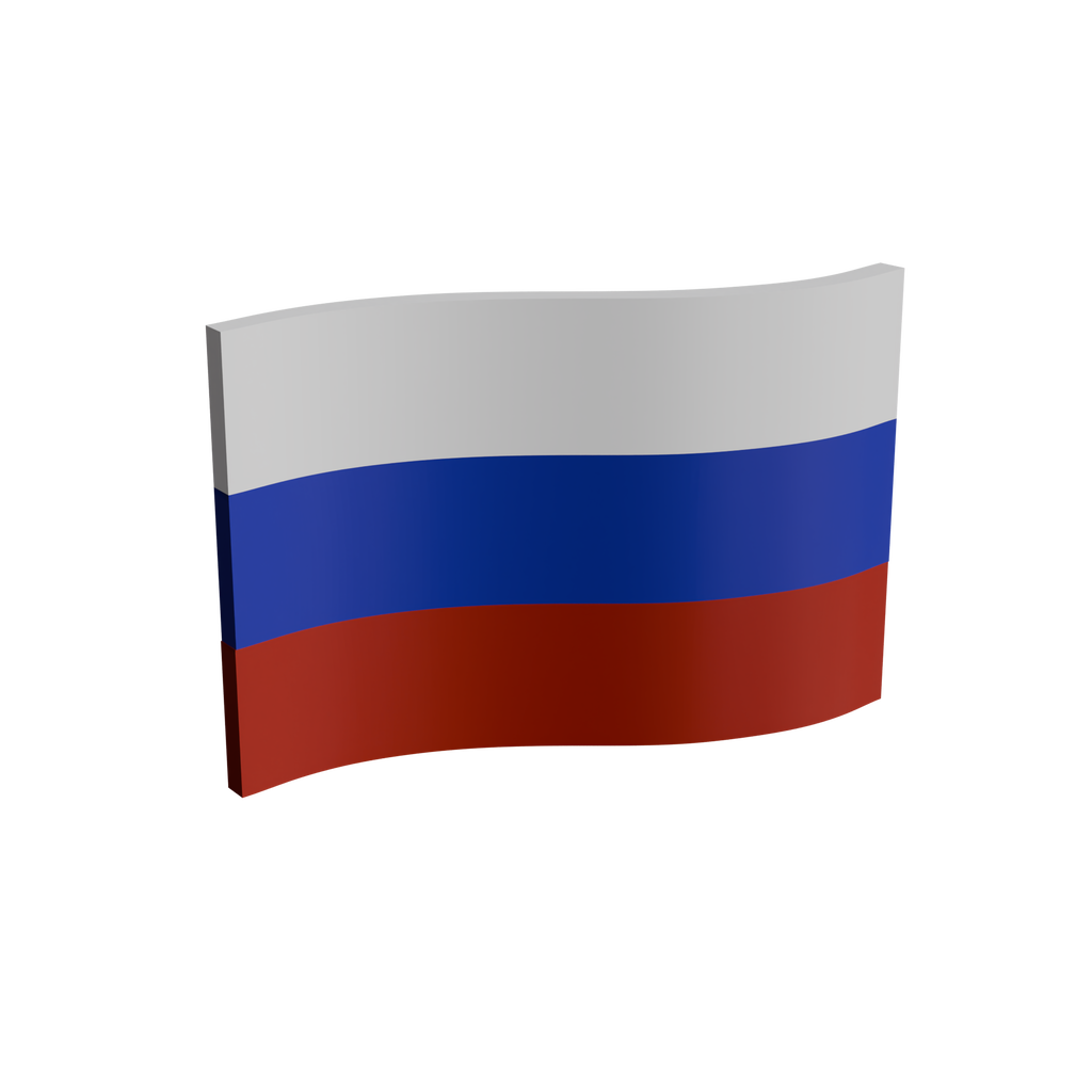 Russia Flag 3D Print Model