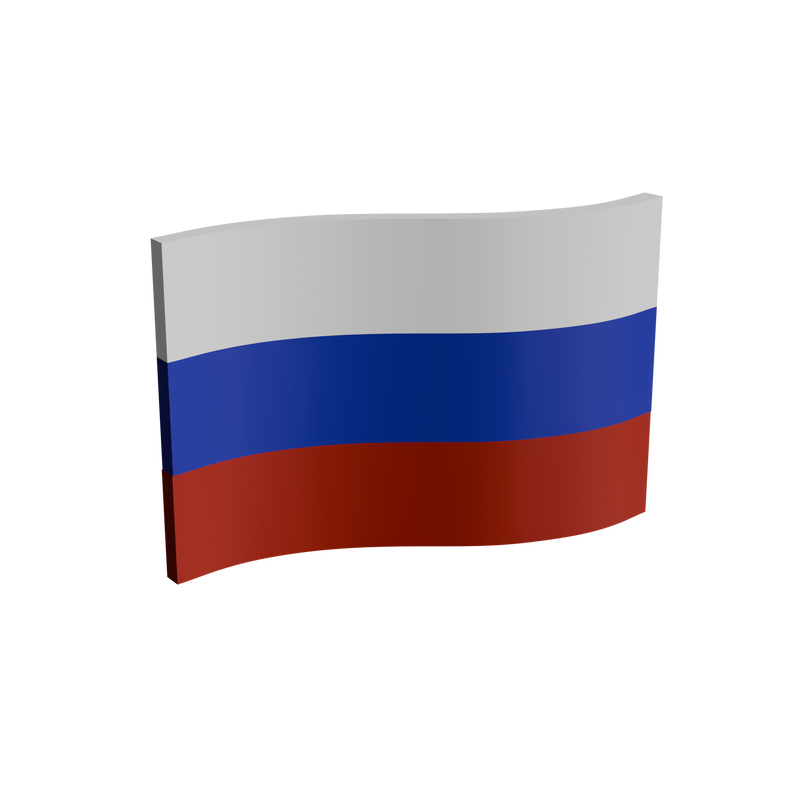 Russia Flag 3D Print Model