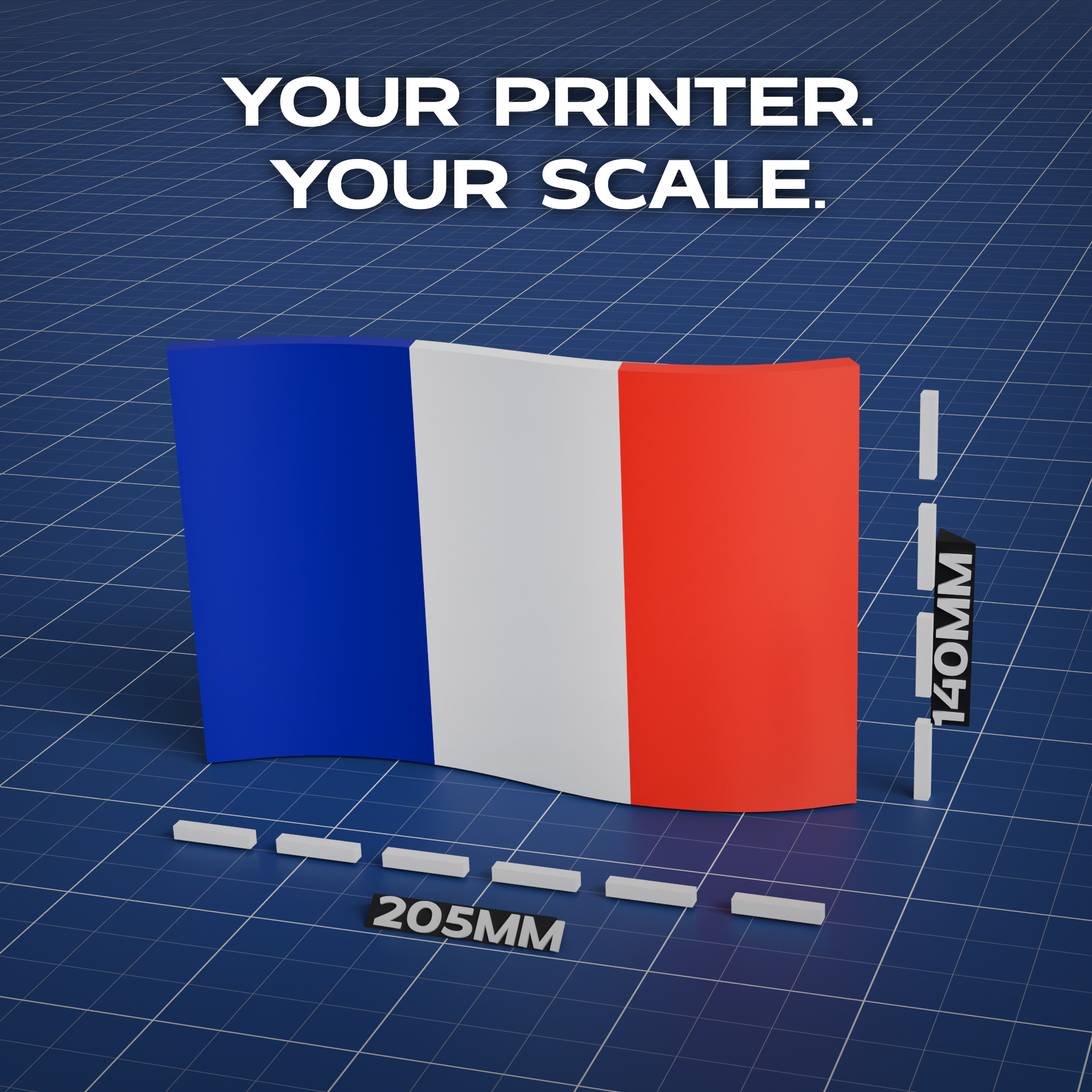 France Flag 3D Print Model Secondary image