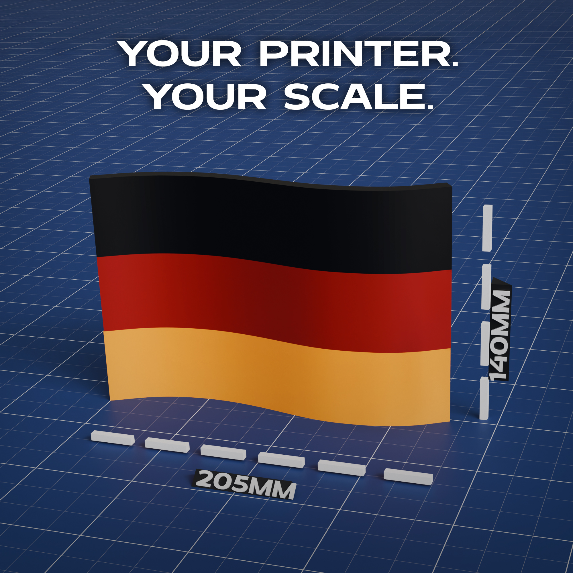Germany Flag 3D Print Model