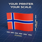 Norway Flag 3D Print Model
