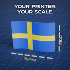 Sweden Flag 3D Print Model