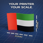 United Arab Emirates Flag 3D Print Model