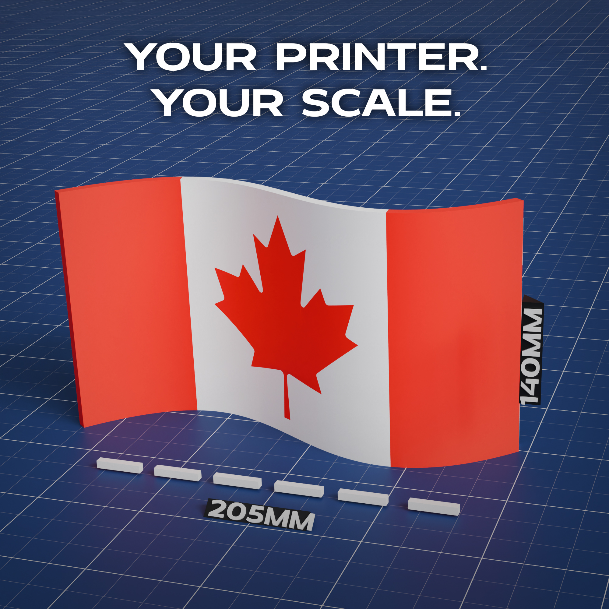 Canada Flag 3D Print Model