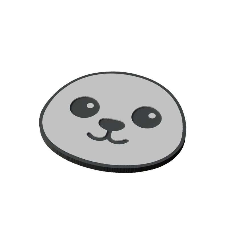 Harp Seal Pup Animal Coaster 3D Print Model