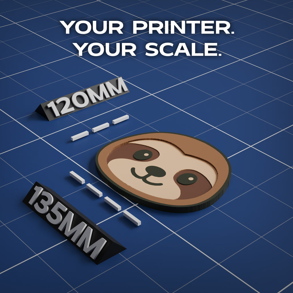 Brown-Throated Sloth Animal Coaster 3D Print Model