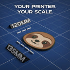 Brown-Throated Sloth Animal Coaster 3D Print Model