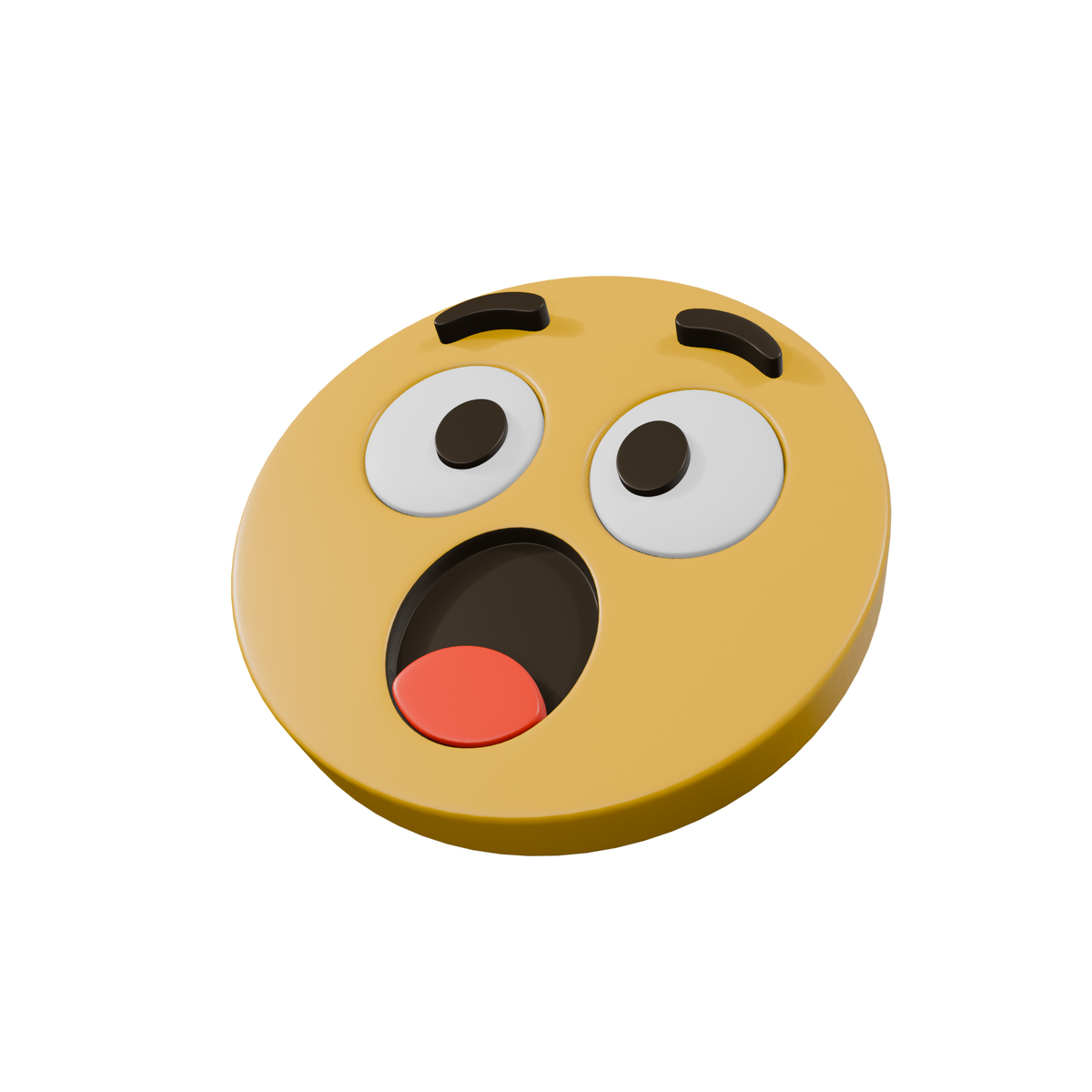 Surprised Face Emoji Coaster