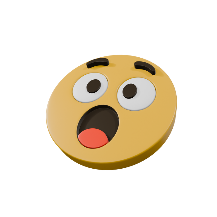 Surprised Face Emoji Coaster