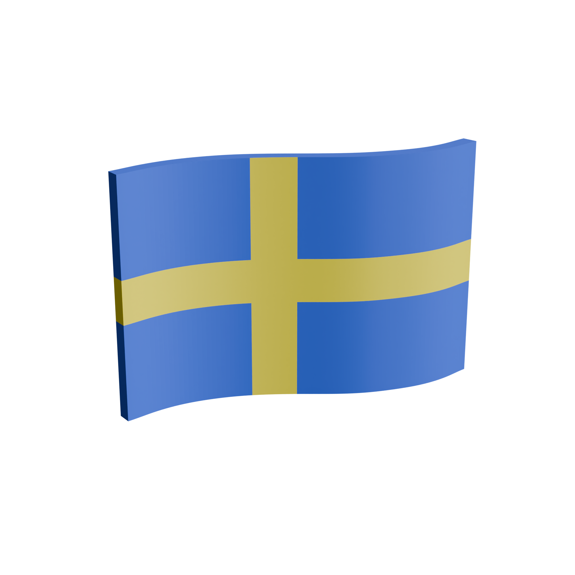Sweden Flag 3D Print Model