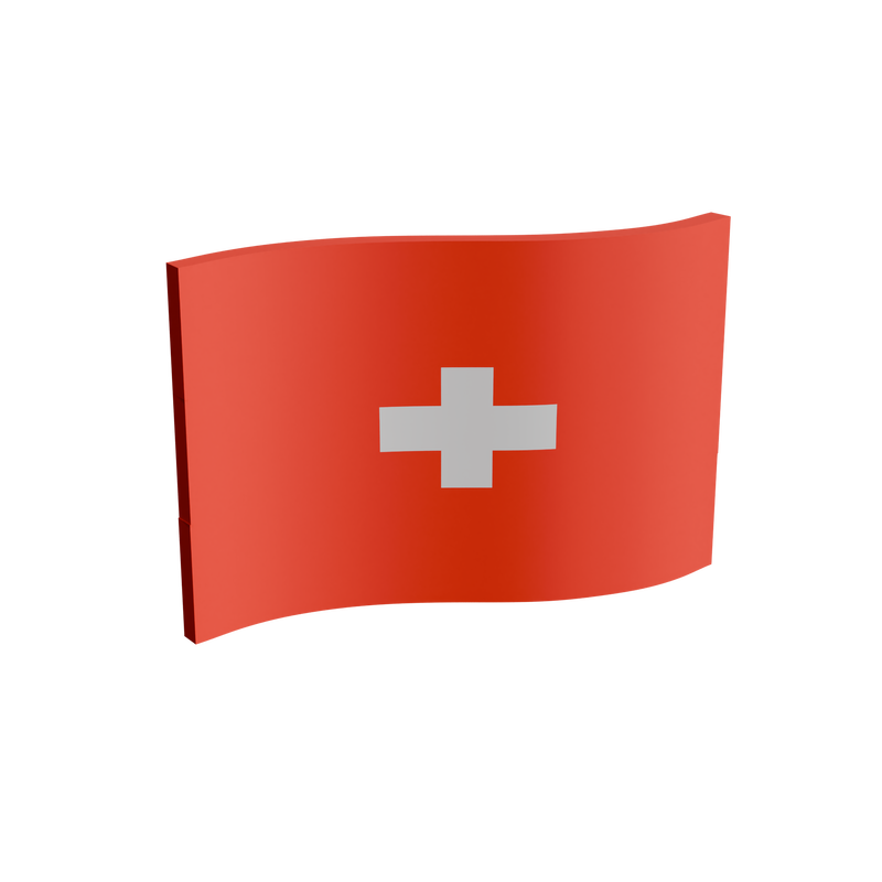 Switzerland Flag 3D Print Model