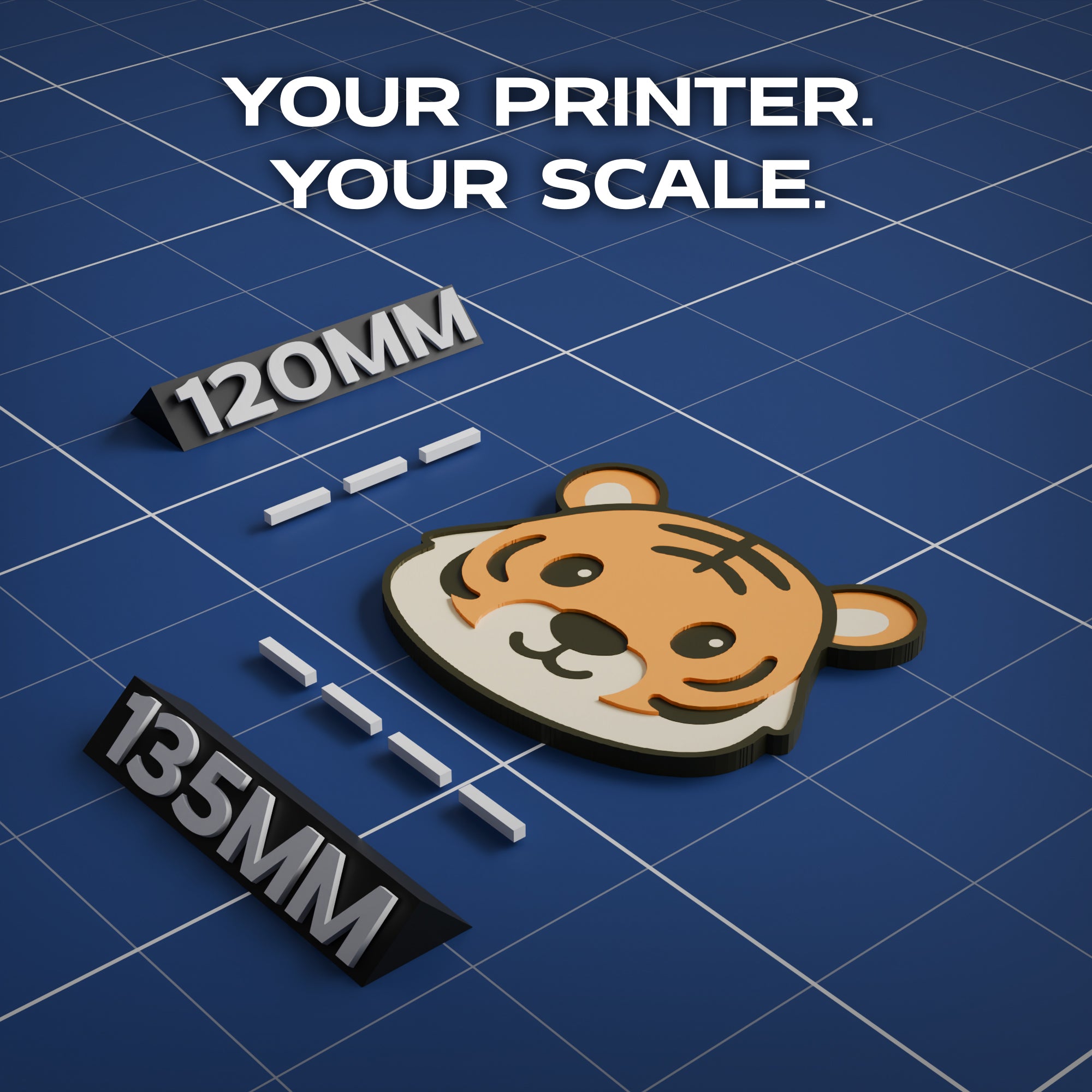 Bengal Tiger Animal Coaster 3D Print Model